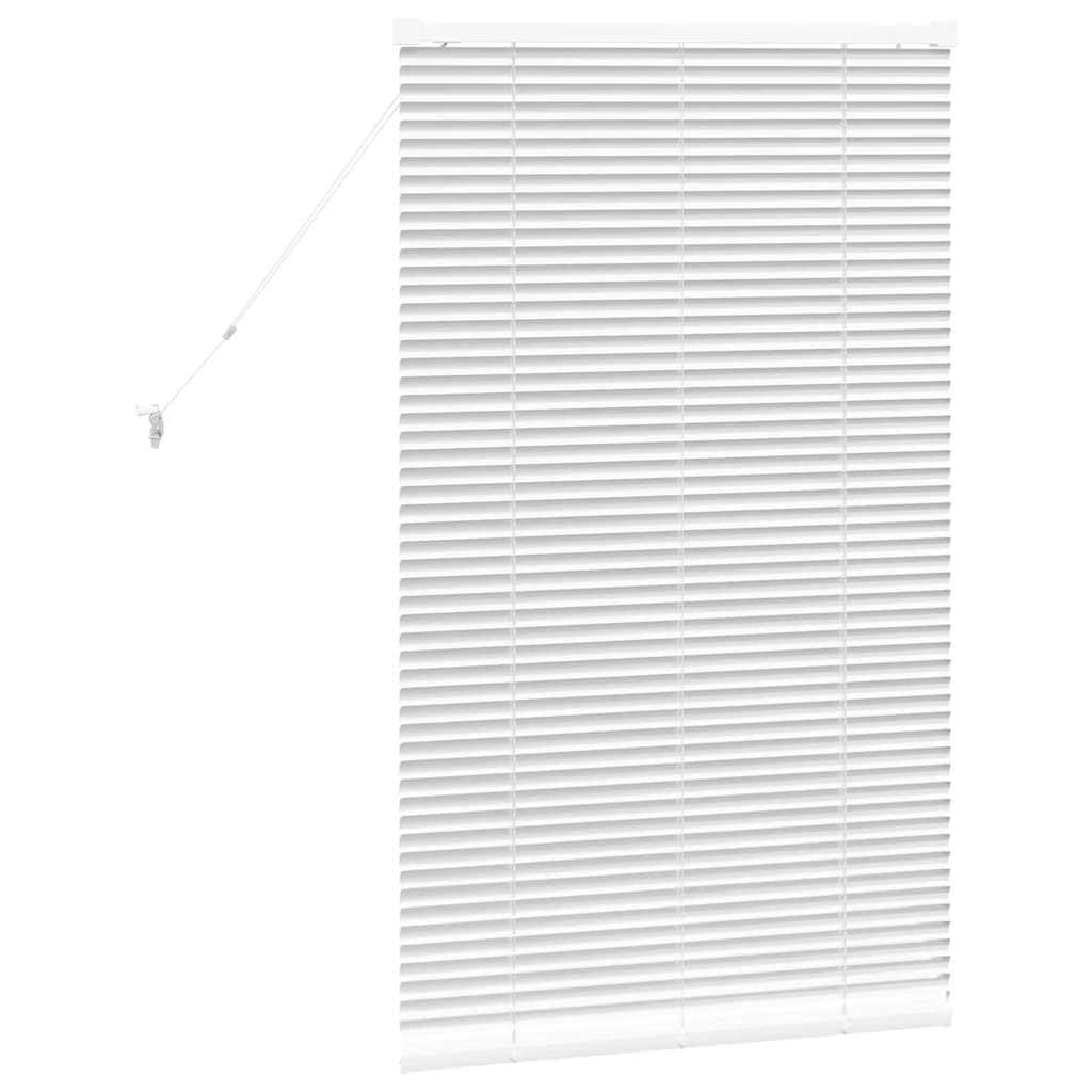 vidaXL Tendaggi a Veneziana Bianco 130 x 75 cm Alluminio, Tende a riquadro in Alluminio, Regolabili per Interni, per Controllo Luce e Privacy, perfette per la casa e L'Ufficio