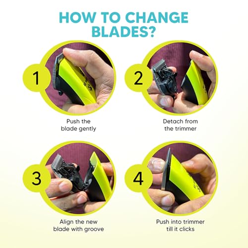 Image of Letsshave EZ‑WIZZY Pet Trimmer Replacement Blade - Pack of 1 | Sharp & Whisper‑Quiet | Ceramic Blades | Dogs, Cats and All other Furr Animal Grooming