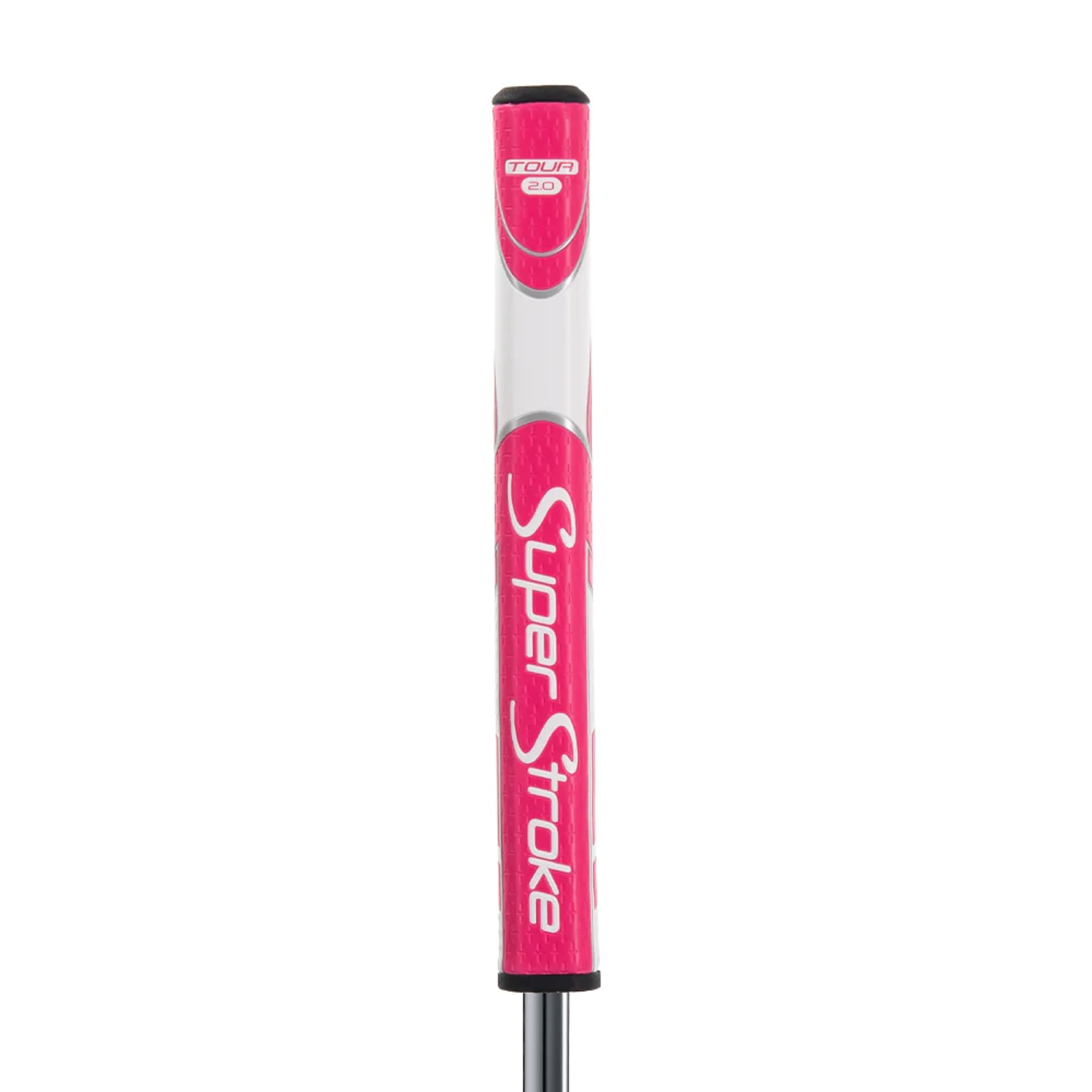 SuperStroke Zenergy Tour 2.0 Golf Putter Grip with No Taper Enhanced SPYNE Technology, New Multi-Zone Texturing and Tech-Port, Pink/White