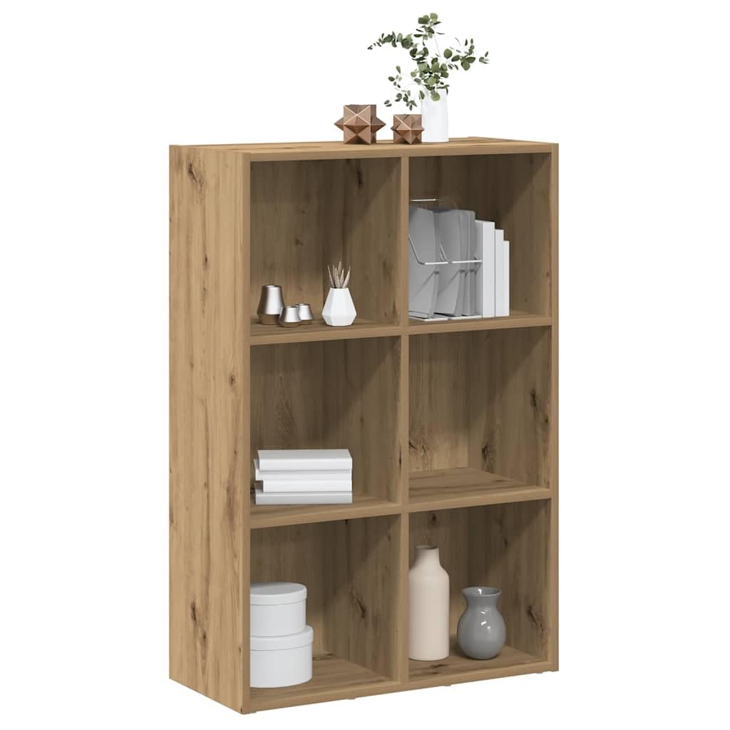 Générique Klasyczna szafka na książki, elegancki design, 6 przegródek do przechowywania książek, czasopism DVD, wytrzymały regał inżynieryjny, uniwersalna półka do umieszczenia