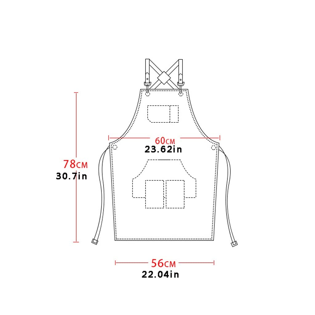 Grembiule da Barista Regolabile Grembiule uomo e Grembiule Chef Grembiule delle donne con le tasche cottura e forno vestiti possono essere lavati in lavatrice Grembiule da Lavoro ( Color : D )