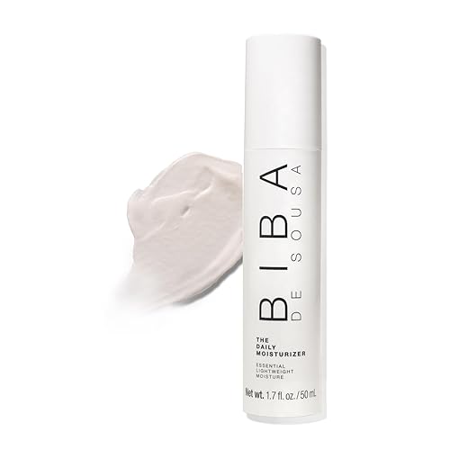 biba de sousa The Daily Moisturizer - Hidratación esencial para todo tipo de piel, fórmula no comedogénica y ligera con escualano y vitamina C,