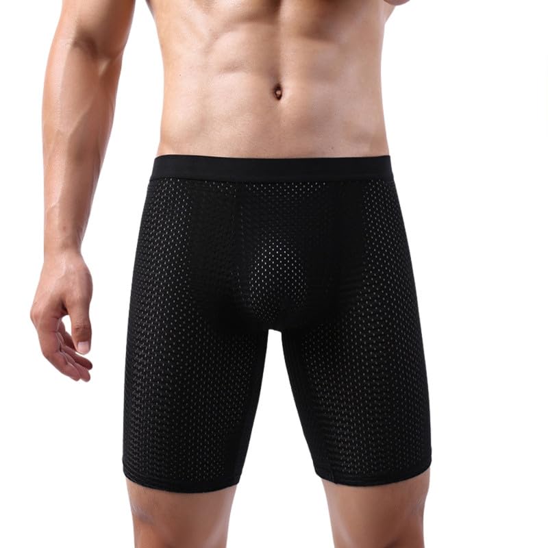 bifanxi BIFANXI® Men's Sports Long Silk Mesh Shorts Breathable Running Anti-Wear Activewear-picture-31