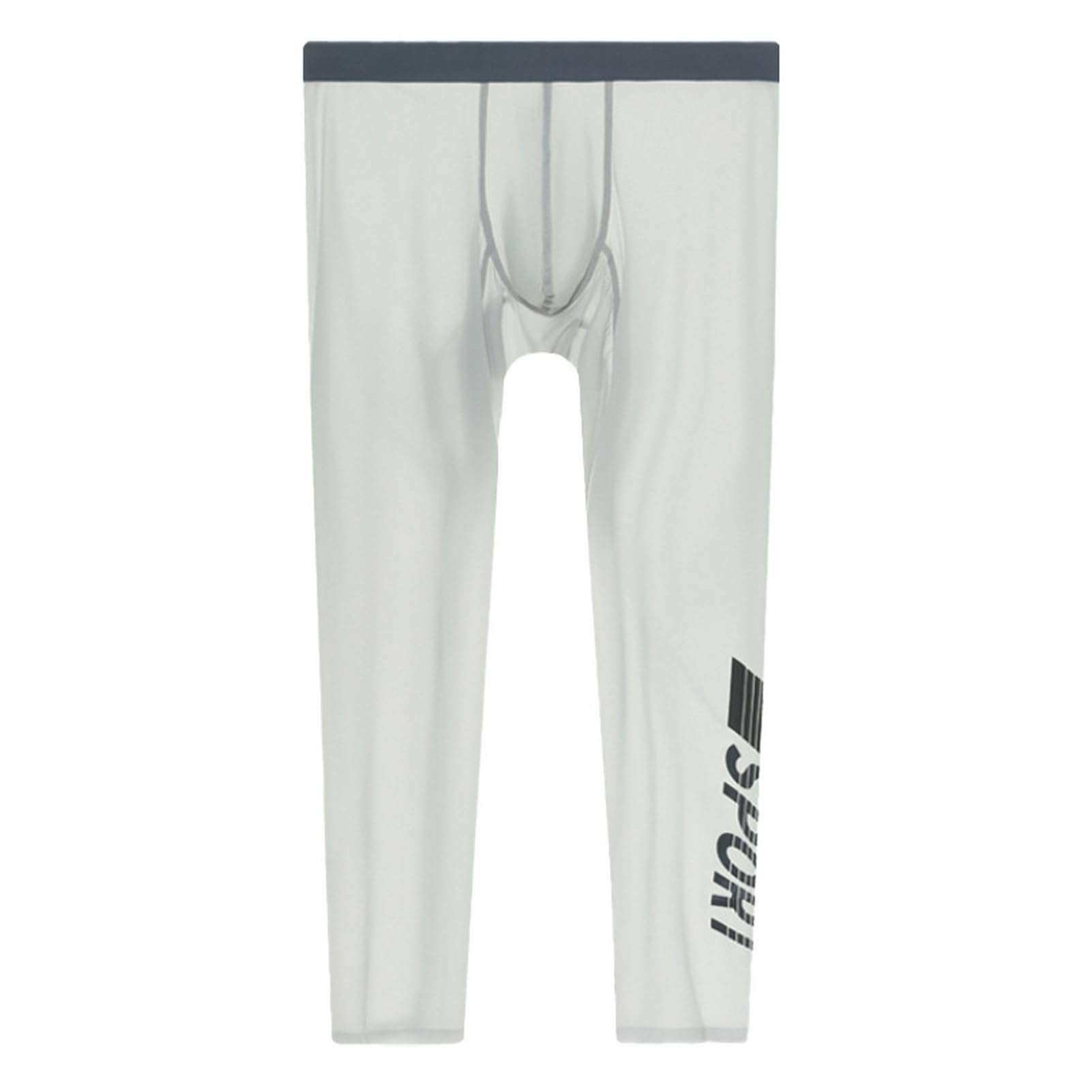 Faringoto Leggings de fitness transparents pour hommes, grande taille, sexy, ultra fin, élastique, pantalon de sport