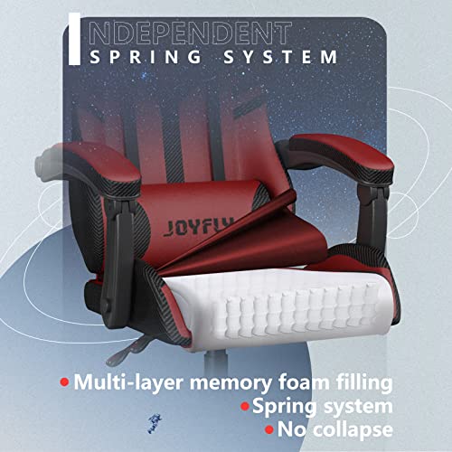 Image of JOYFLY Gamer Chair, Gaming Chairs Silla Gamer Gamer Chair for Teens Ergonomic with High Back, Headrest, and Lumbar Support(Red)