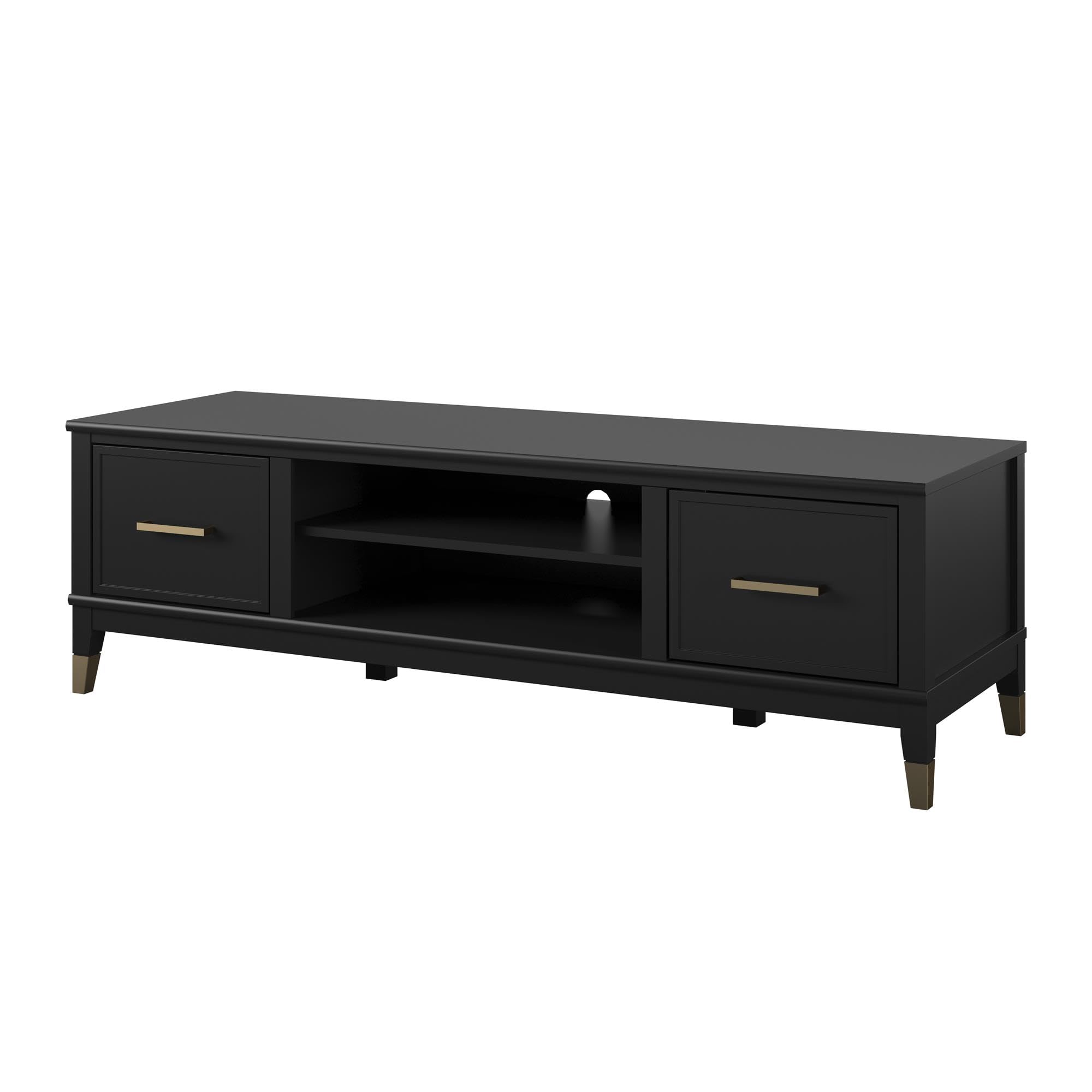 DHP Westerleigh TV Stand 65 Inch, Black, 50x152x47cm (DxWxH)