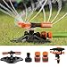 Produktbild Eterbiz Garten Sprinkler System, 360° Rotation 3-Arm drehender Wasser Sprenger, Verstellbarer Sprinklerkopf, Bewässerungs Basisanlage Bewässerungs Garten Versorgungsmaterialien
