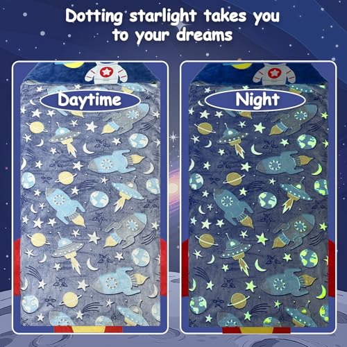 Image of Kids Sleeping Bag, Large Unicorn Slumber Bag for Girls Boys, Portable Nap Mat, Preschool Daycare Kindergarten Birthday Gift 3-12 Yr Child