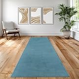 Teppich Traum Teppich Wohnzimmer Schlafzimmer Jugendzimmer frisch modern weich pflegeleicht lebendige Farbe dekorativ stilvolles Wohnaccessoire hell freundlich zeitgemäß türkis 60 x 110 cm