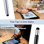 LINFANC 12Pcs Stylus stylo pour écran tactile, 2-in-1 Haute précision & Stylo de sensibilité pour iPad/iPhone/Android Smartphones et tablettes compatibles avec tous les écrans tactiles