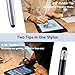 LINFANC 12Pcs Stylus Pen for Touchscreen, 2-in-1 High Precision & Sensitivity Stylus Pen for iPad/iPhone/Android Smartphones and Tablets Compatible with All Touch Screens
