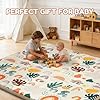 RONGFA Baby Play Mat for Floor, 50'' x 50'' Thicken Foam Padded Mat for Tummy Time, Playpen Playmat for Toddlers Infant Kids, Water-Repellent Coral Velvet, Non-Slip Bottom Safe for Crawling (Boho) #2