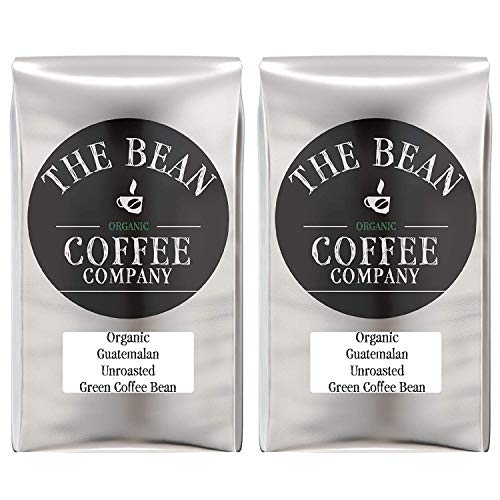 The Bean Organic Coffee Company Unroasted Green Coffee Beans, Guatemalan, 16-Ounce Bags (Pack of 2)