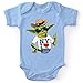 Produktbild OKIWOKI Star Wars Lustiges Blau Kurzärmeliger Baby-Bodysuit (Jungen) - Yoda - New York I Love (Star Wars Parodie signiert Hochwertiges Baby-Bodysuit in Größe 6 Monate - Ref : 908)