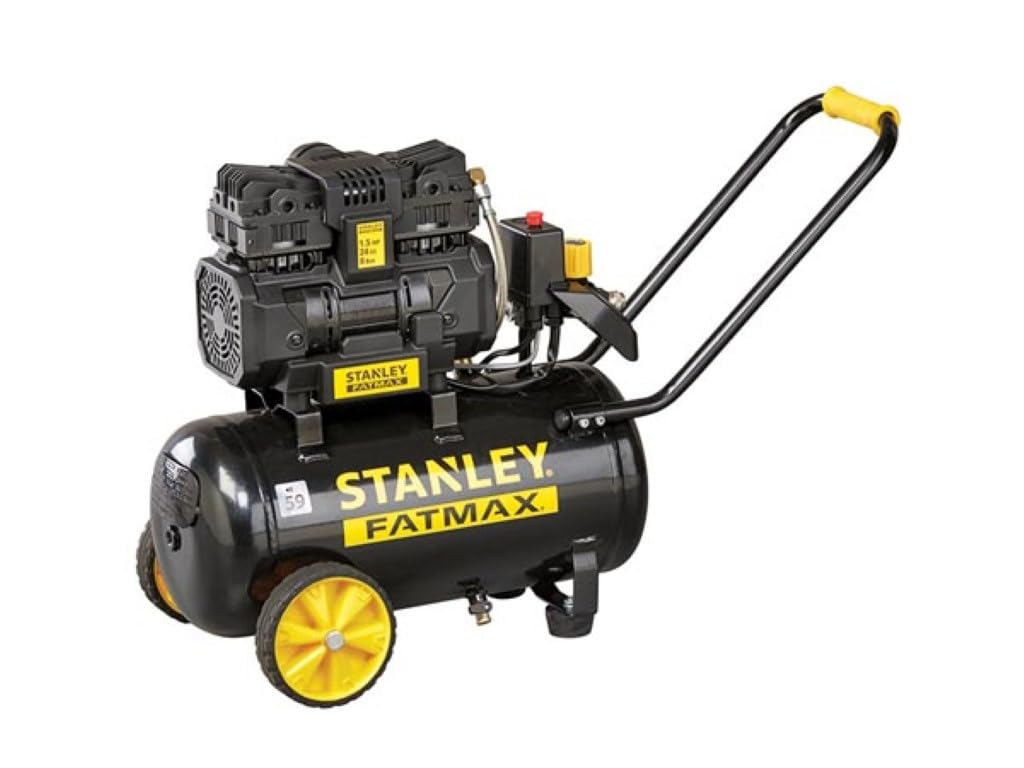 Stanley Fatmax Compresor profesional exento de aceite, 59 dB, horizontal, 1,5 CV, 8 bares, 24 l