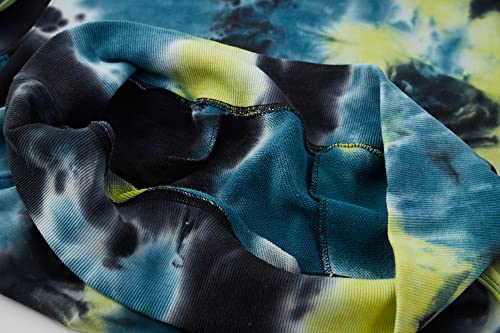 Image of KLIEGOU Mens Tie-Dye Pullover Hooded Sweatshirt