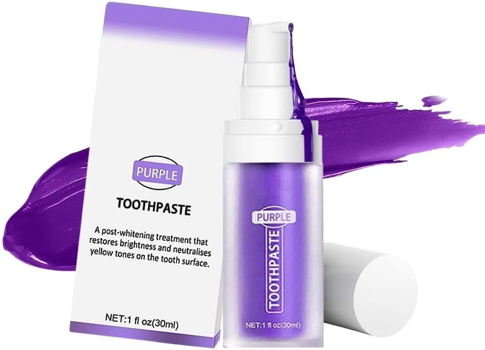 DENDAWEN Purple Toothpaste for Teeth Whitening, Purple Toothpaste, Purple Whitening Toothpaste Suitable for Sensitive Teeth and Teeth Cleaning Toothpaste, Teeth Whitening Toothpaste