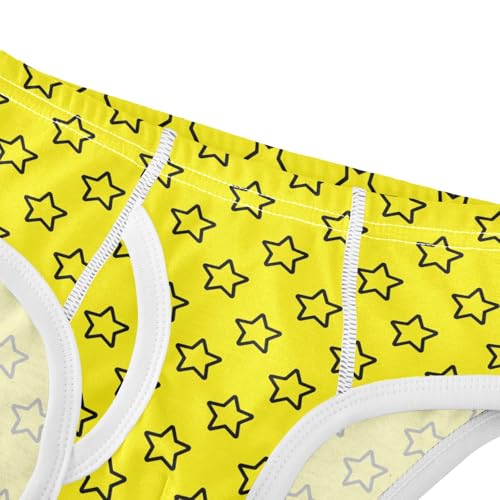Brown Outline Shape Star Little Boys Cotton Briefs Soft Breathable Comfortable Tag-Free Underwear4