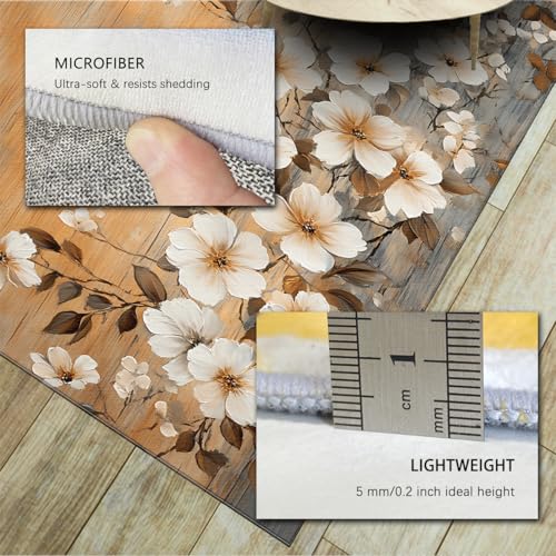 Tapis fleuri 200x300cm antidérapant idéal pour réchauffer le salon - 6