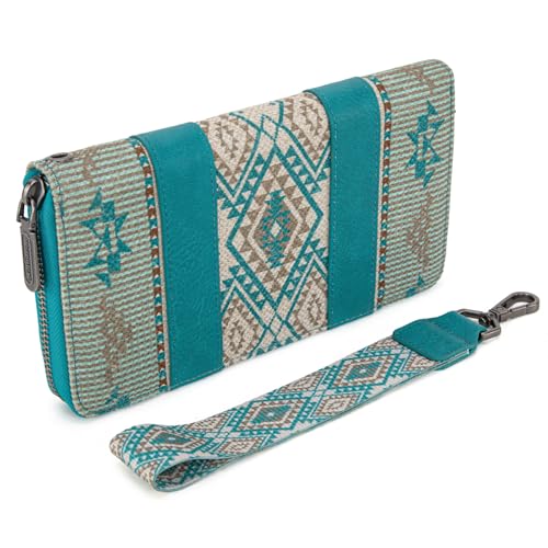 Image of X Wrangler Wristlet Western Wallet Boho Aztec Credit Card Holder for Women