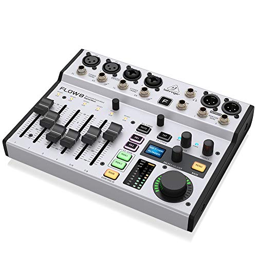 Image of Behringer FLOW 8 8-Input Digital Mixer with Bluetooth Audio and App Control, 60 mm Channel Faders, 2 FX Processors and USB /Audio Interface 6.5 x 9.7 x 1.1 inches (Pack of 5)
