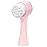 Facial Cleansing Brush 2 in 1, Face Exfoliating Scrubber Brush, Silicone Double Side Manual Face Wash Scrub Brush with Soft Bristles for Deep Pore Cleansing, Massaging, Skin Care, Pink