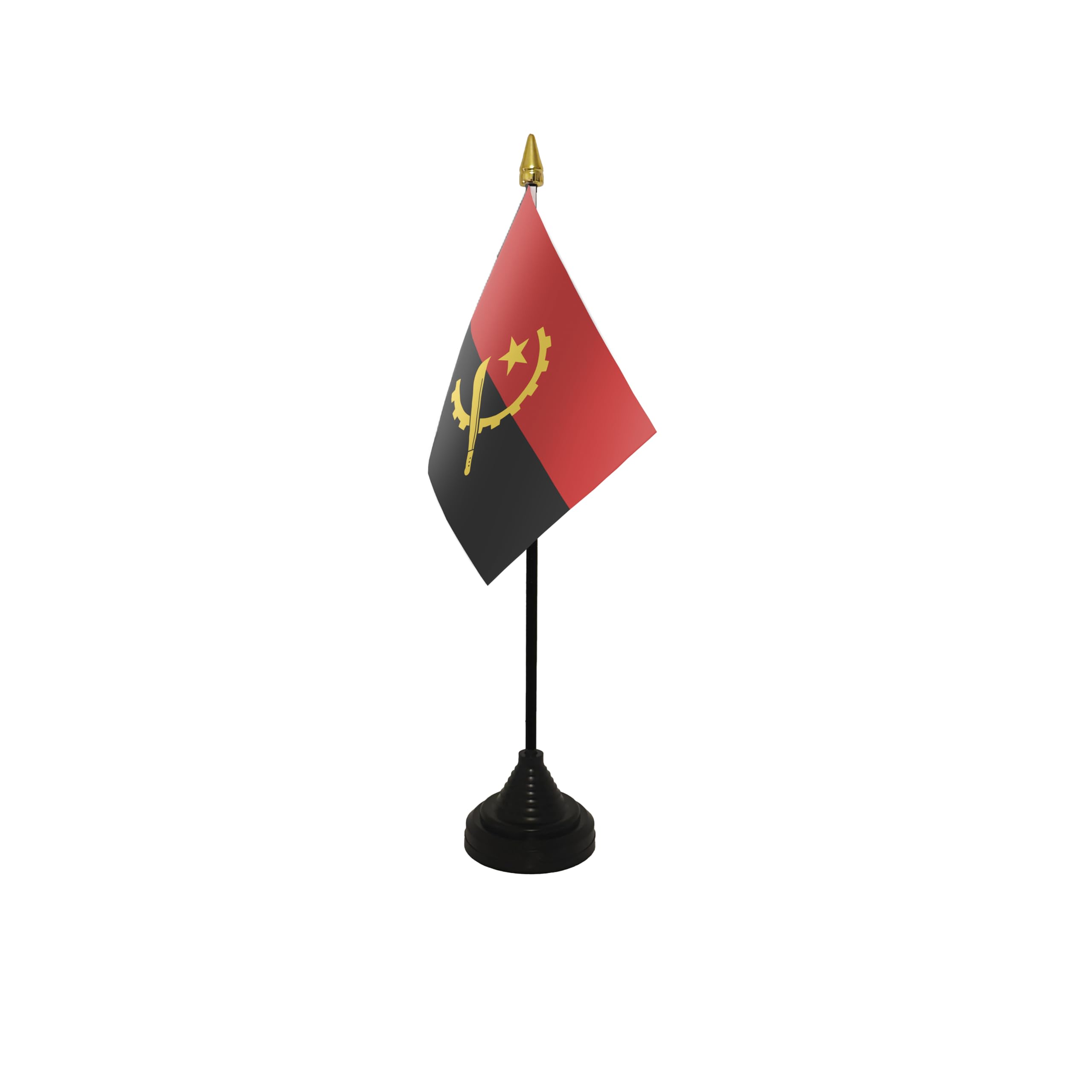 Flagtex Angola Small Table Flag With Black Base