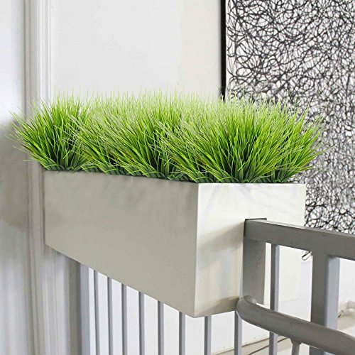 HOGADO Artificial Outdoor Plants, 4pcs Fake Plastic Greenery Shrubs Wheat Grass Bushes Flowers Filler Indoor Outside Home House Garden Office Decor - Thumbnail 3