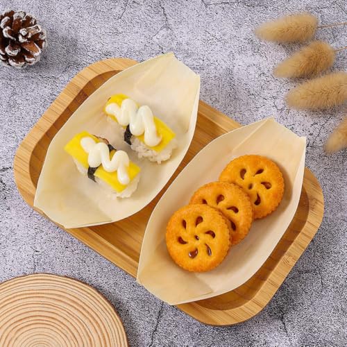 Platos de Madera para Sushi 200pcs 6x5cm miniatura 4