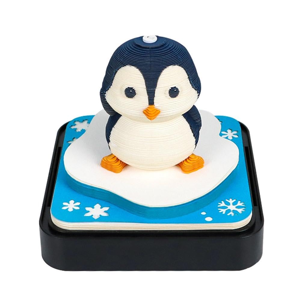 Amazon | ペンギン 3Dカレンダー 2026 立体カレンダー 3D付箋 便利貼り