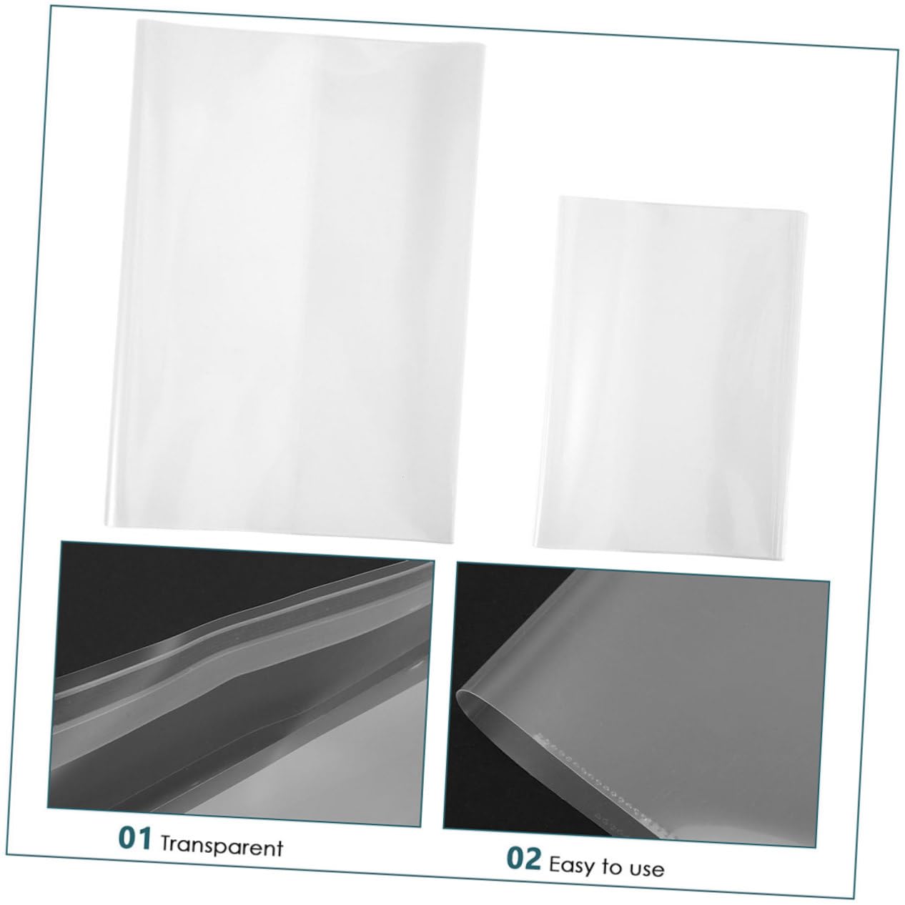 Fundas Protectoras Transparentes para Libros 40 Piezas de Plástico