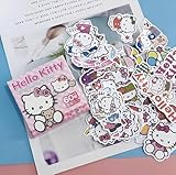 50pcs Cute Cartoon Stickers for Kids Teens, White Sticker Vinyl Waterproof Stickers for Skateboard Laptop Luggage Fridge DIY Decal