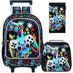 New UV Printing Boys Game Rolling Backpack