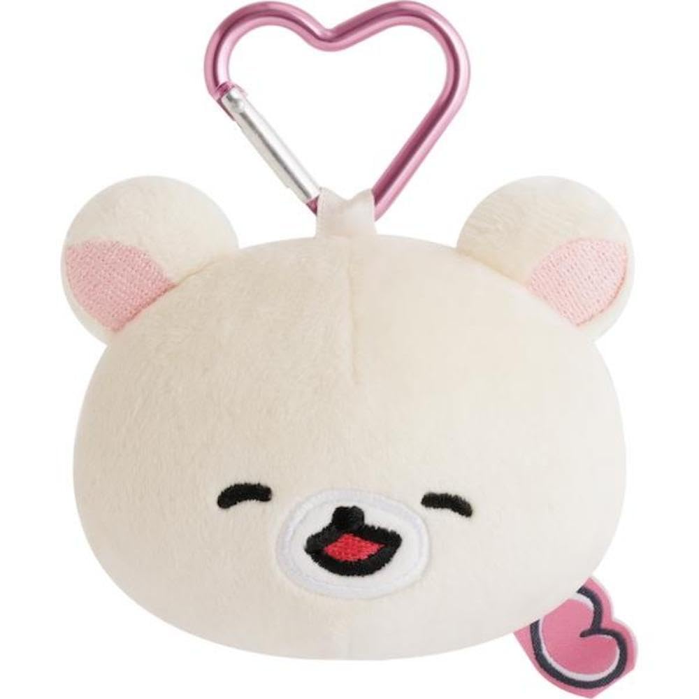 Rilakkuma Korilakkuma Plush Compact Mirror Carabiner Clip Polyester Japan
