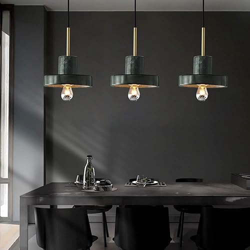 Miniatura 2 de Lámpara colgante moderna para isla de cocina, lámparas nórdicas de latón para comedor, lámpara de suspensión de mármol con enchufes E27E26, luces