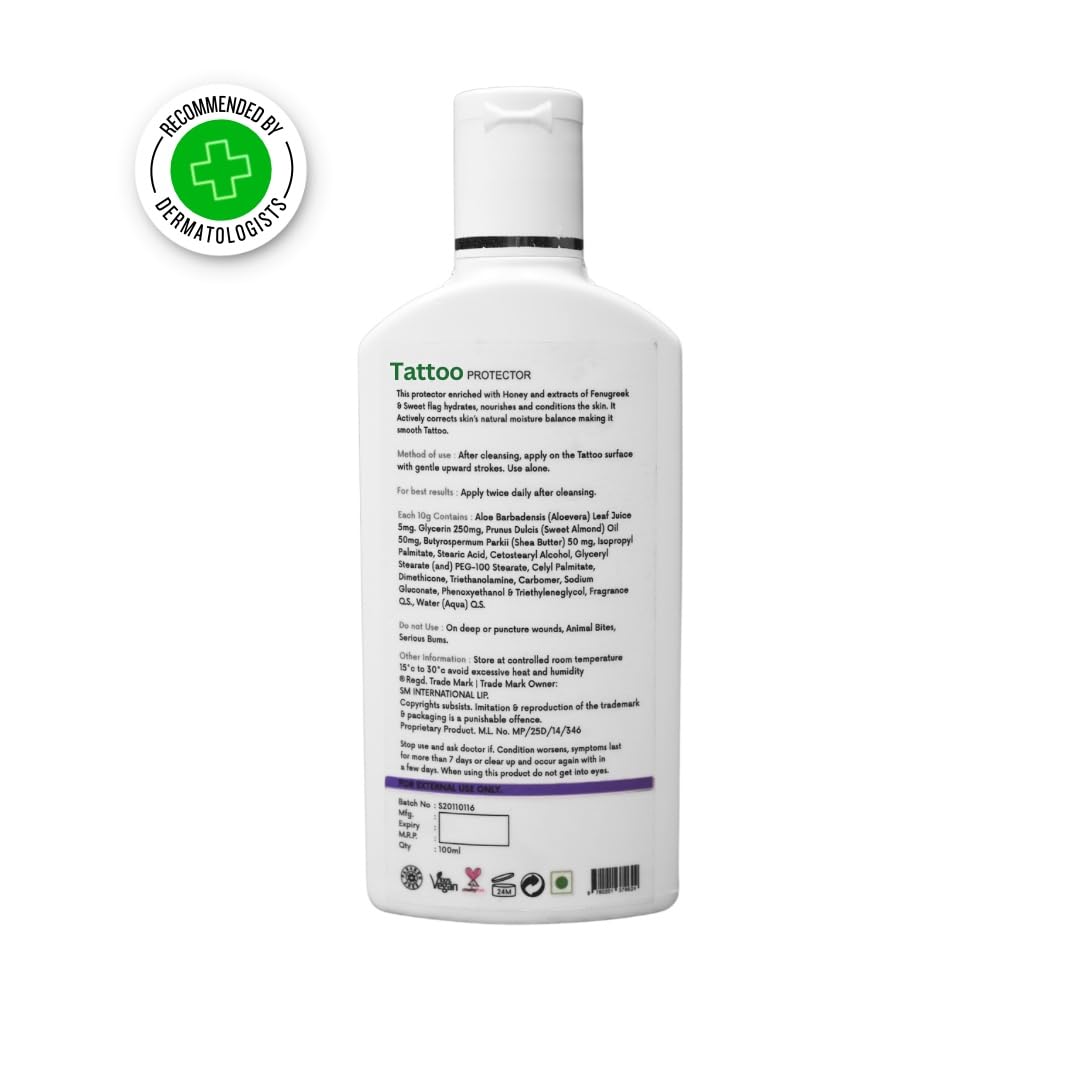 Machu Tattoo Protector cream,50 Ml/tattoo Healing and Shinner/Lotion/Enriched with Honey and Extract of Fenugreek/Best Aftercare for tattoo / 100% Organic and Vegan Certified/Paraben and Cruelty Free 2