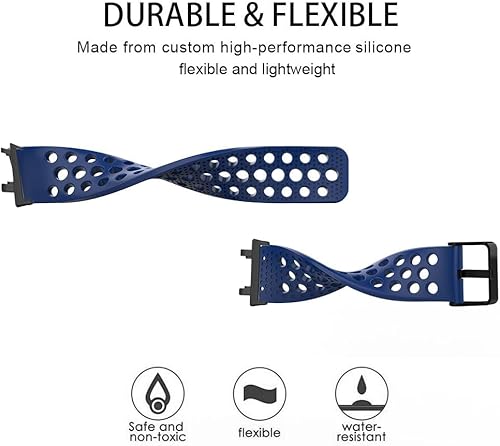 Miniatura 3 de Compatible con Amazfit T-Rex 2 correas, correa deportiva de repuesto de silicona Lamshaw con hebilla de metal compatible con Amazfit T-Rex 2 Smart