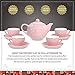 FAO Schwarz Ceramic Tea Party Set for Kids, Pink Polka Dot, 9 Pieces