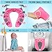 Gimars Portable Travel Potty Seat for Toddlers, Large Folding Travel Potty Seat For Kids Fits All Shape Toilet, Foldable Toilet Seat for Boys & Girls With 6 Non-Slip Silicone Pad, Free Carry Bag, Pink