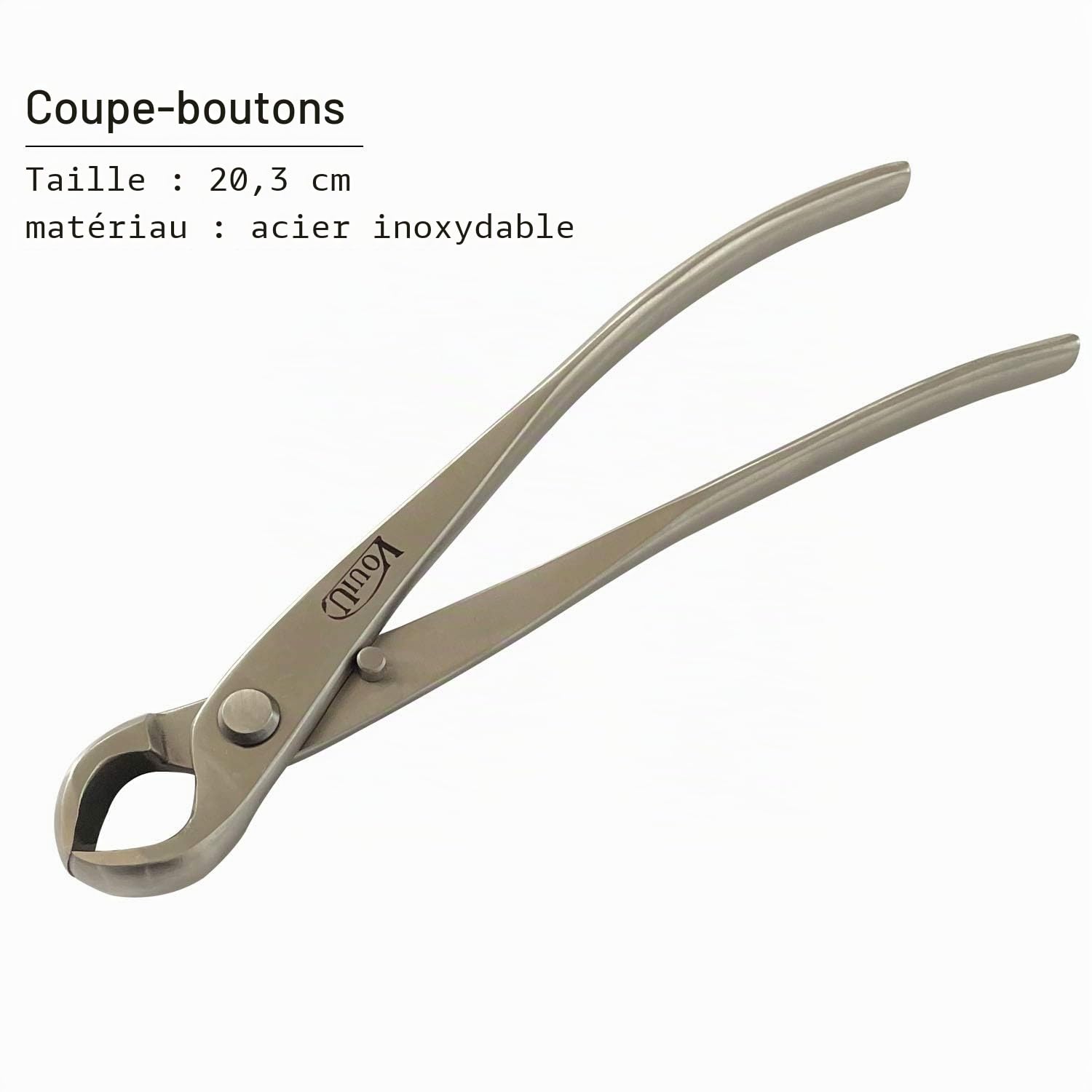 vouiu Lot de 4 outils pour bonsaï, coupe-bordures, coupe-bouton, séparateur de tronc, ciseaux à bonsaï