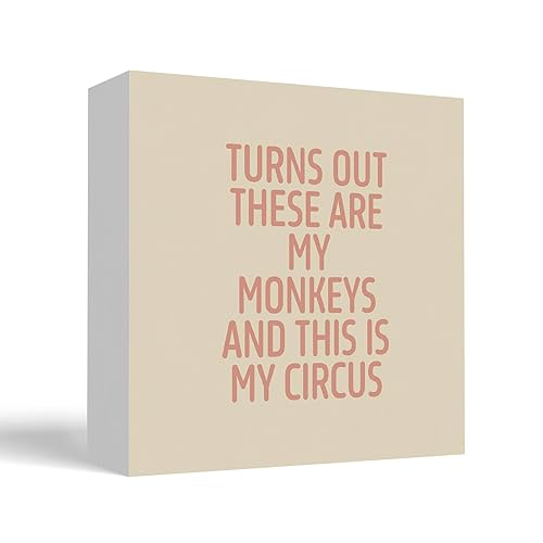 Funny Red Office Home Desk Table Decor Wood Sign -