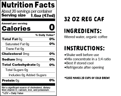 Miniatura 8 de Explorer Cold Brew Paquete de concentrado de café y jarabe  Jarabe de café orgánico regular con cafeína y caramelo  Mezcla líquida instantánea sin