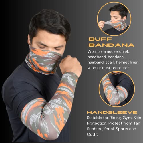 Image of NEON ROCK Winter Pure Cotton Combo Bandan Super Soft, Breathable for Winter Head, Hair & Arm Cover with UV Protection for Headband, Soft Neck Scarf for Biking, Gym, Yoga & Outdoor Use