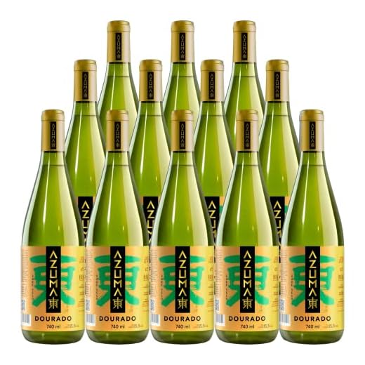 Saquê Azuma Dourado Sake Seco 740ml 12 Unidades