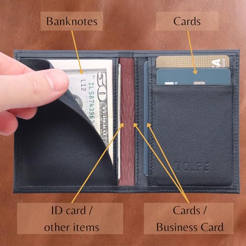 VOLPE Vertical Slim Wallet Genuine Leather For Men and Women2