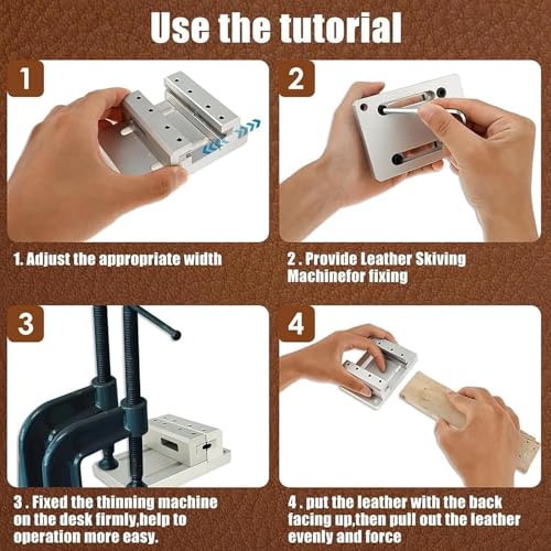 Machine de biseautage de sangle pour regler la largeur du cuir - 7
