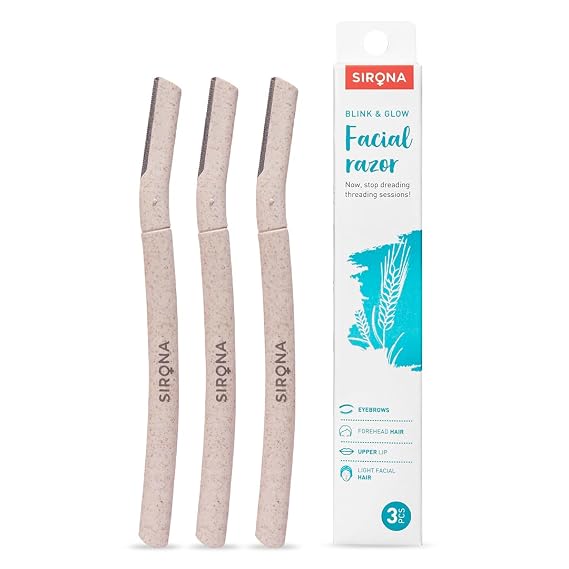 Sirona Razor Sirona Face Razor for Women Facial Hair - Pack of 3 | Painless Facial ...