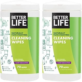 Better Life Natural All-purpose Cleaning Wipes, Clary Sage & Citrus, 140 Count