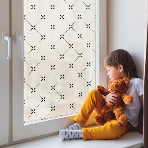Modern Geometry Privacy Film for Windows, Easy Installation Tools Included