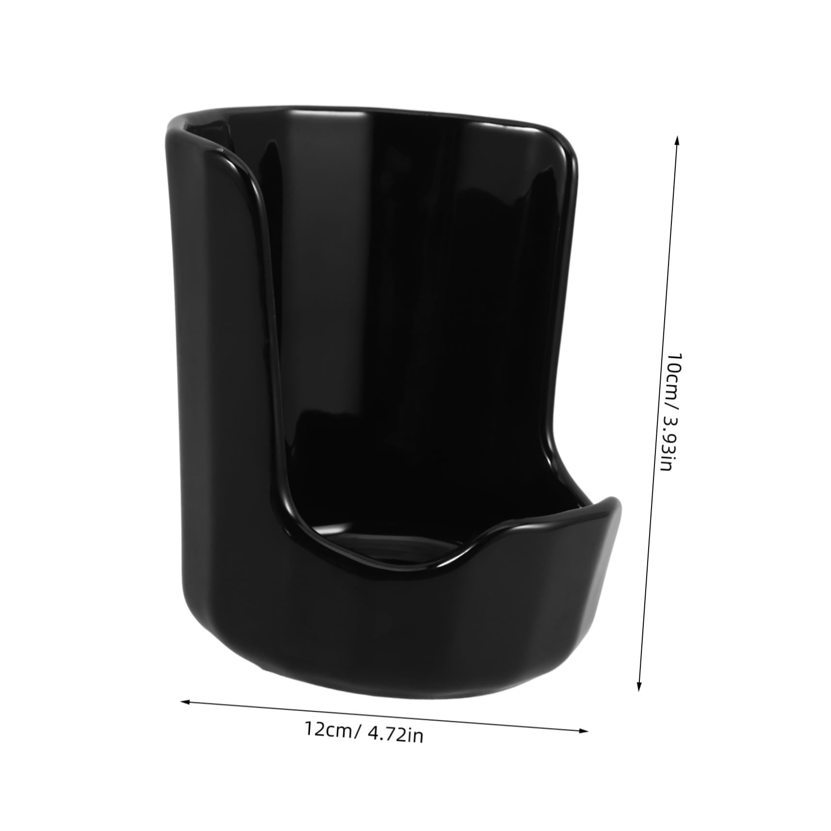 Poggia Cucchiaio da Cucina in Ceramica, Supporto per Coperchio e Bacchette, Accessorio Multifunzione per Piano Cucina, Nero
